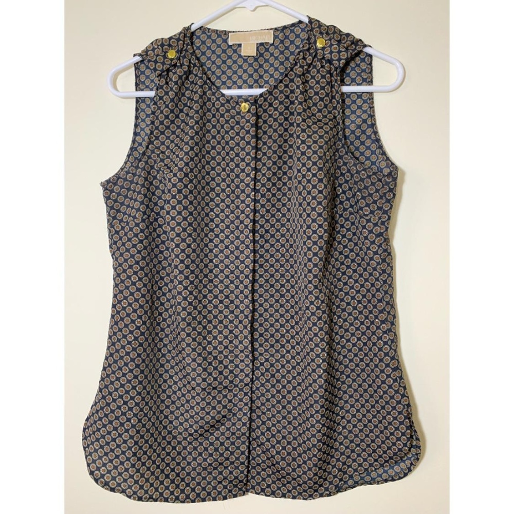 Michael Kors Sleeveless Button Down Shirt
